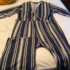 Blue Striped Romper